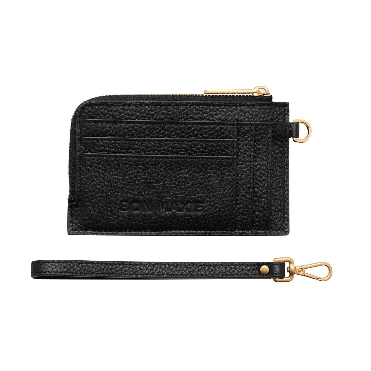 Leather Mini Wallet -- Black