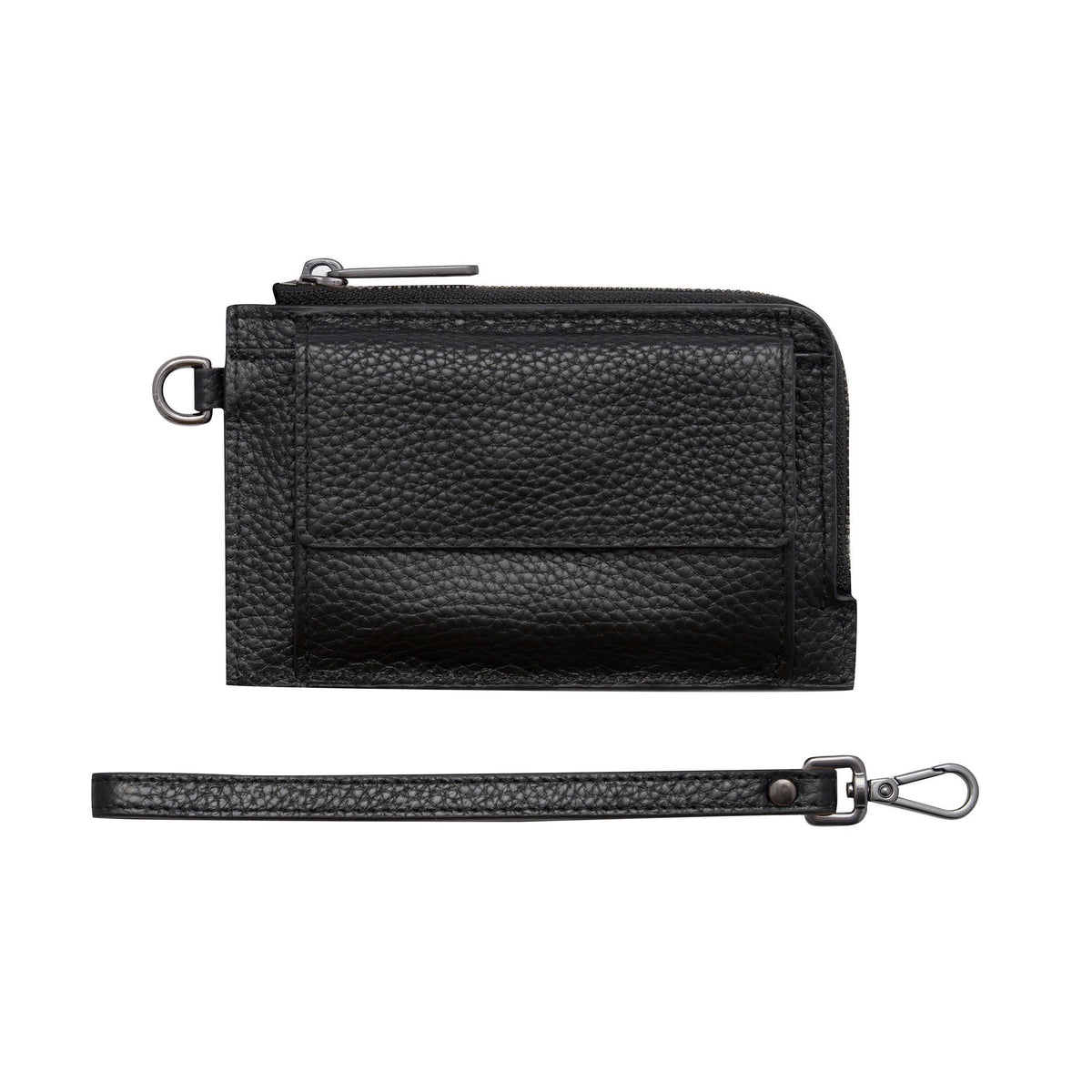 Leather Mini Wallet -- Black