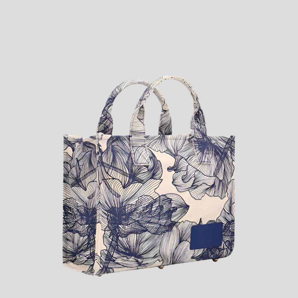 Mini Bon Vivant Tote Bag - Navy Floral