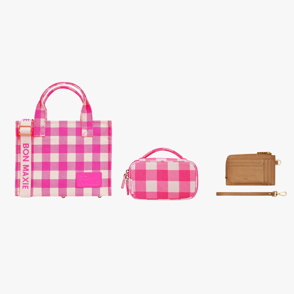 Get Organised Mini Tote Bundle -- Pink Gingham