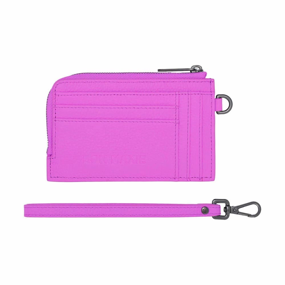 Everyday Mini Wallet - Fuchsia Wallets Brushed Gold