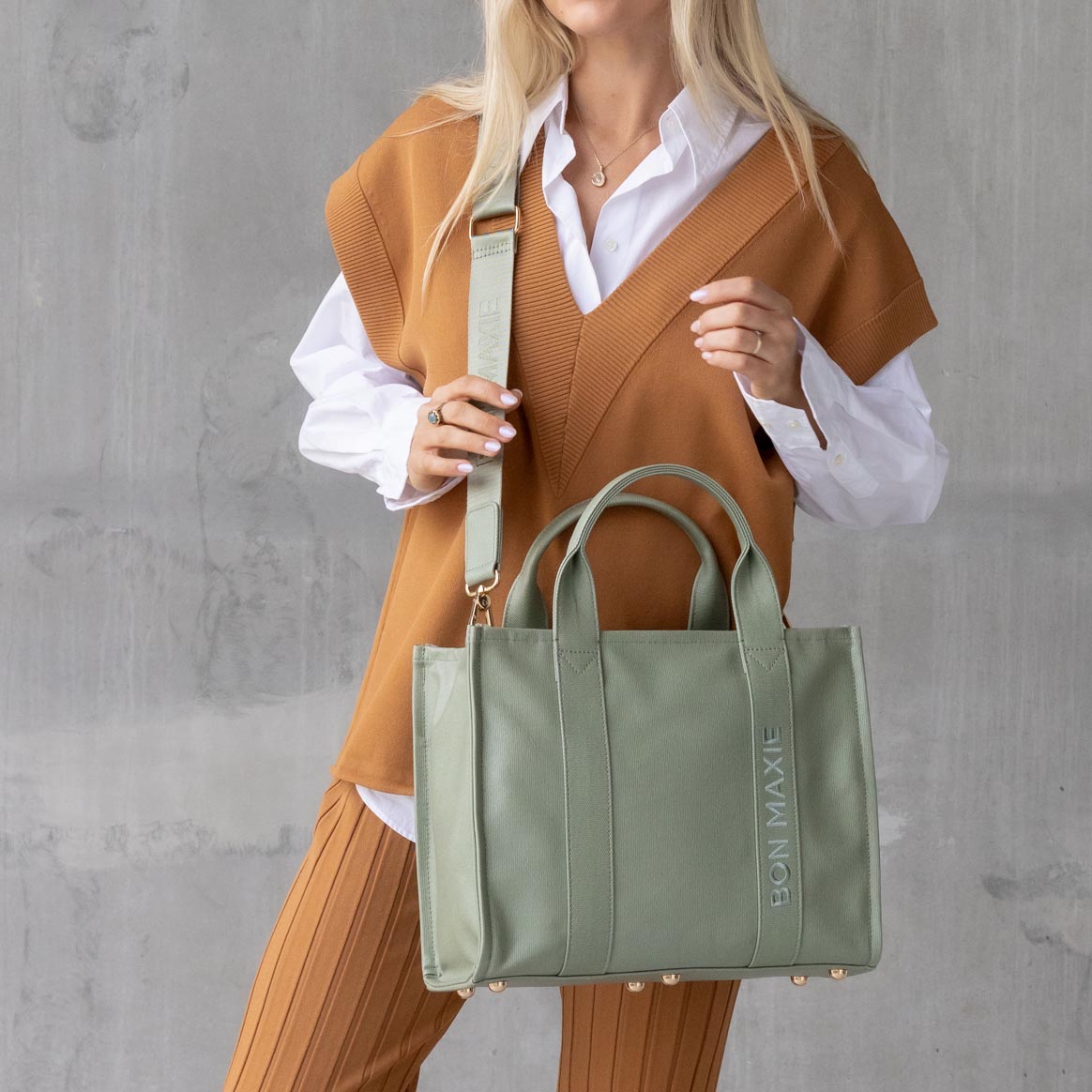 Mini Bon Vivant Structured Tote Bag - Sage Bags