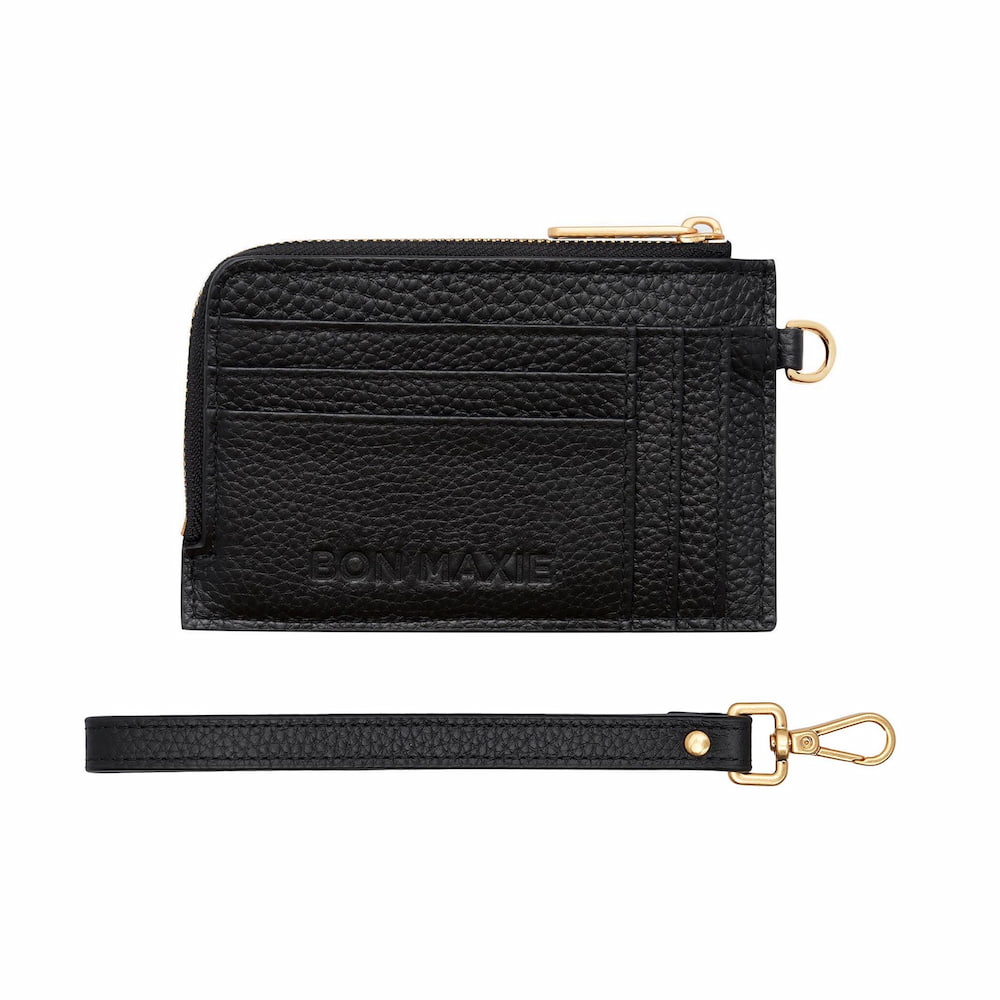 Everyday Mini Wallet - Black Wallets Brushed Gold