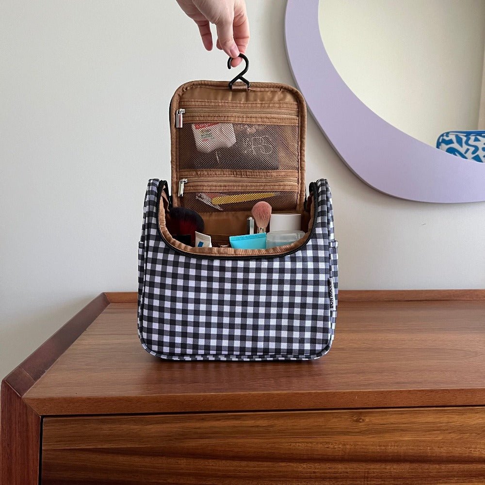 Toiletry Bag Double Bundle - Black Gingham + Black Value Bundles