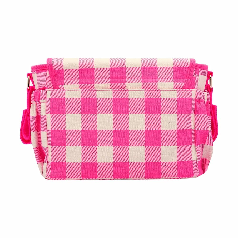 Carryall Pram Caddy - Neon Pink Gingham Bags