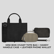 Get Organised Mini Tote Bundle - Black Gunmetal Brushed Gunmetal