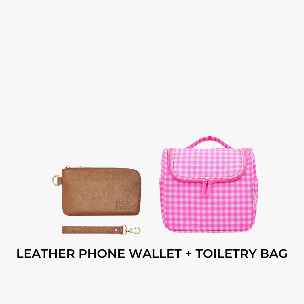 Keep Your Kit Together Bundle -- Tan + Pink Gingham