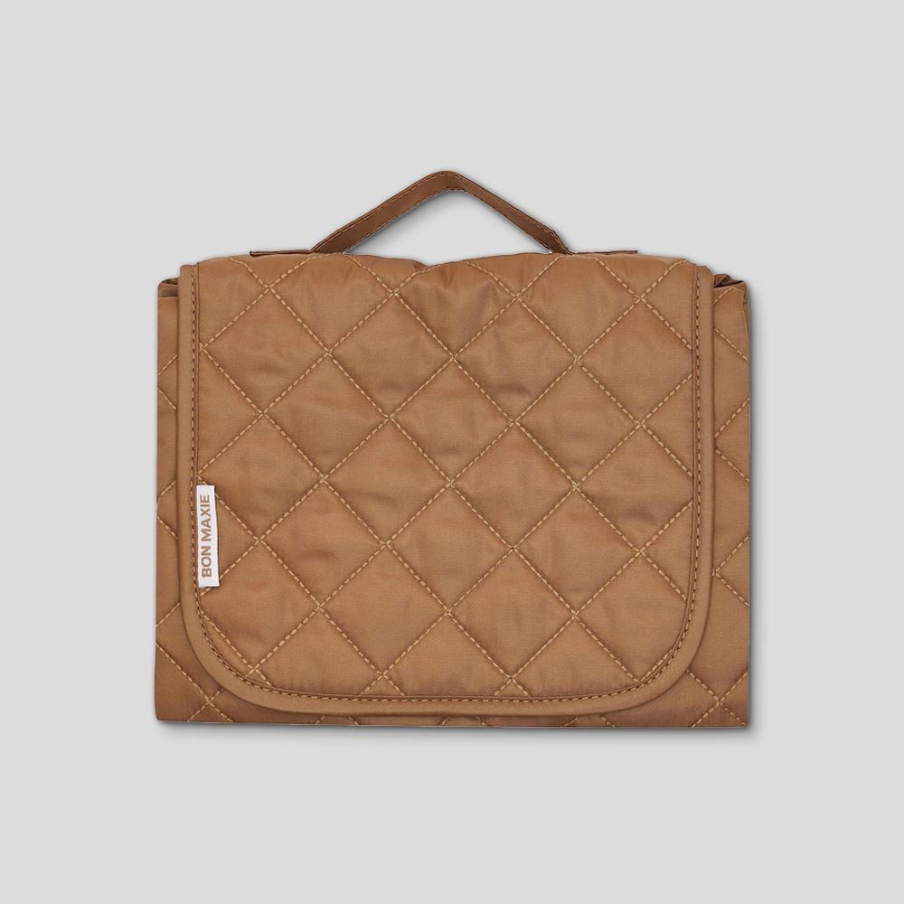 Quilted Change Mat Nappy Clutch - Tan Baby Accessories TAN QUILTED