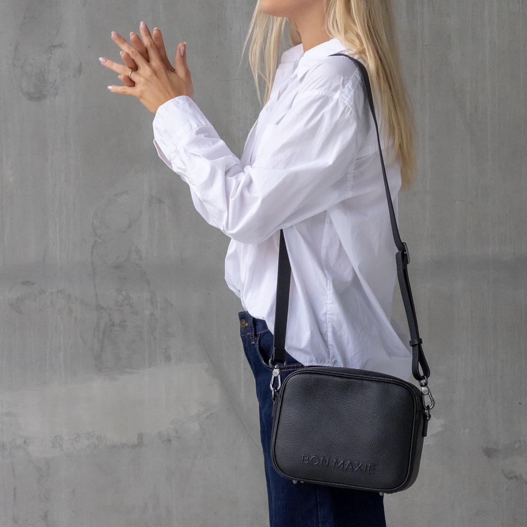 Sidekick Crossbody Bag - Black Bags Brushed Gunmetal