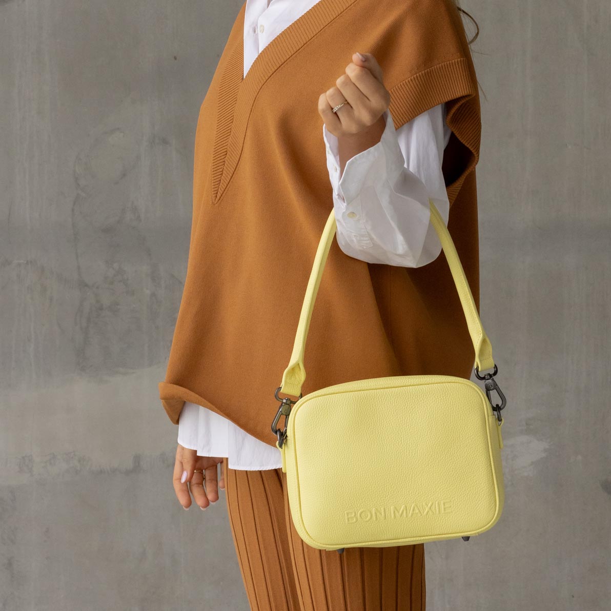 Sidekick Crossbody Bag - Lemon Bags Brushed Gunmetal