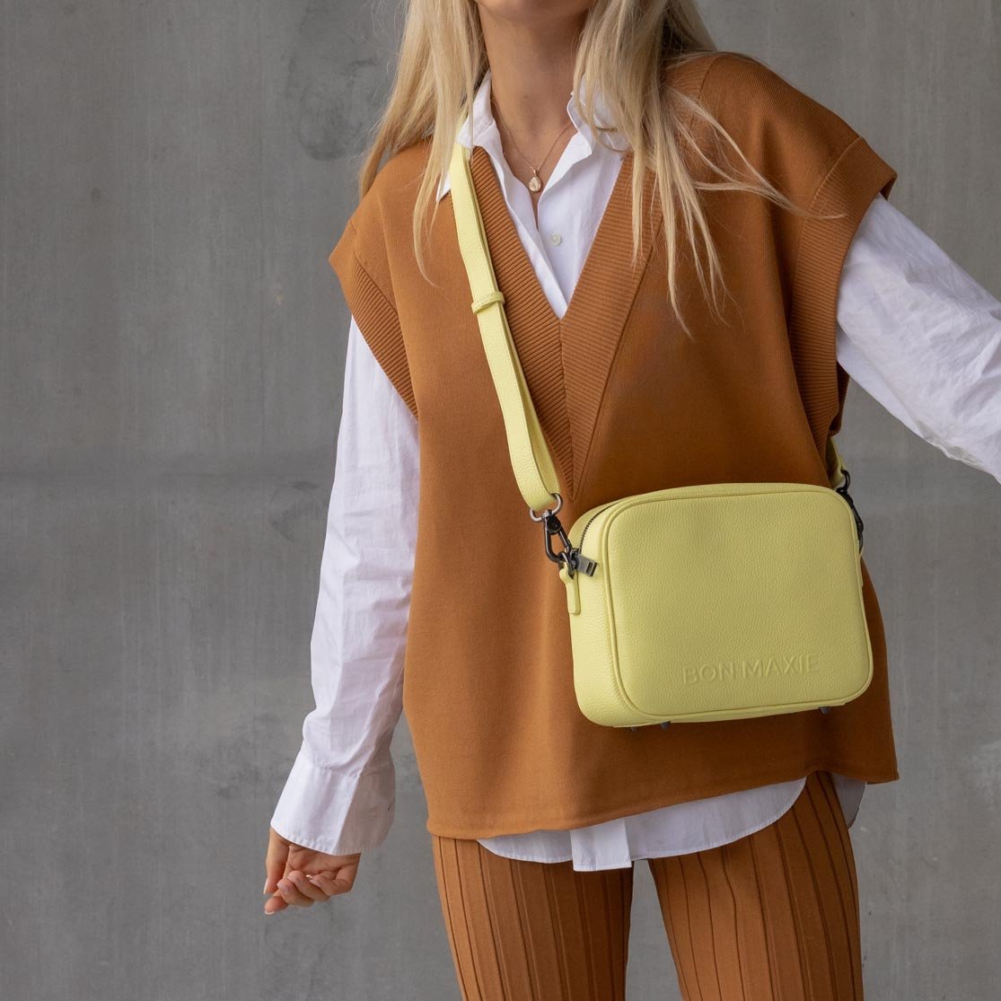 Sidekick Crossbody Bag - Lemon Bags Brushed Gunmetal