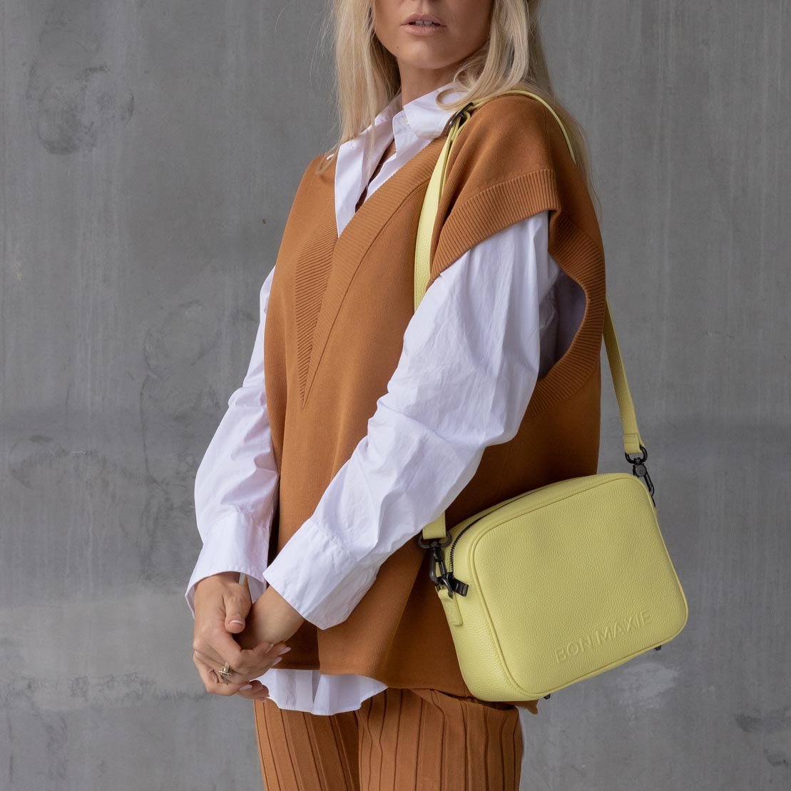 Sidekick Crossbody Bag - Lemon Bags Brushed Gunmetal