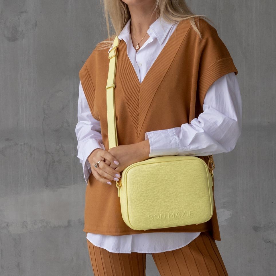 Sidekick Crossbody Bag - Lemon Bags Brushed Gold