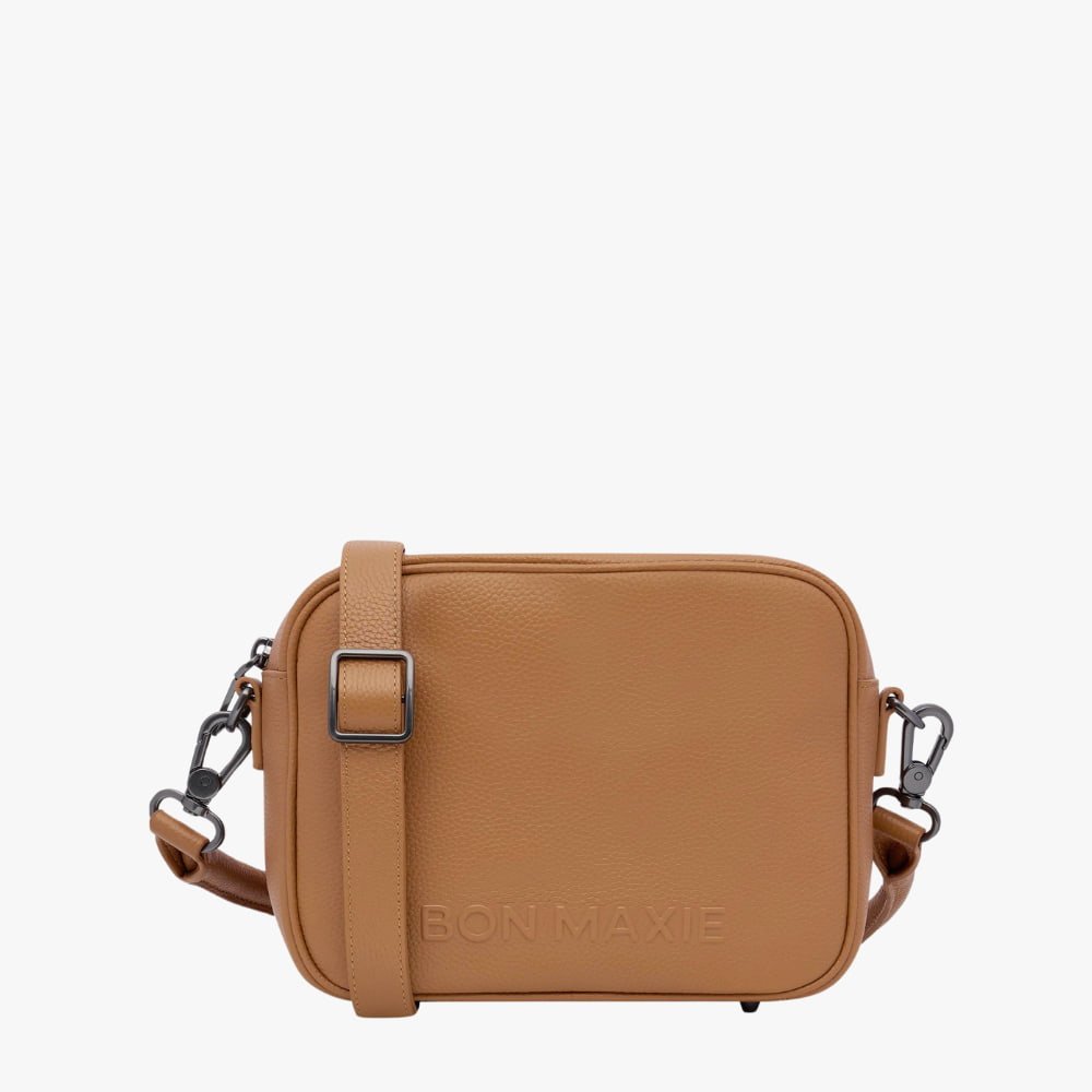 Sidekick Crossbody Bag - Tan Bags Brushed Gunmetal