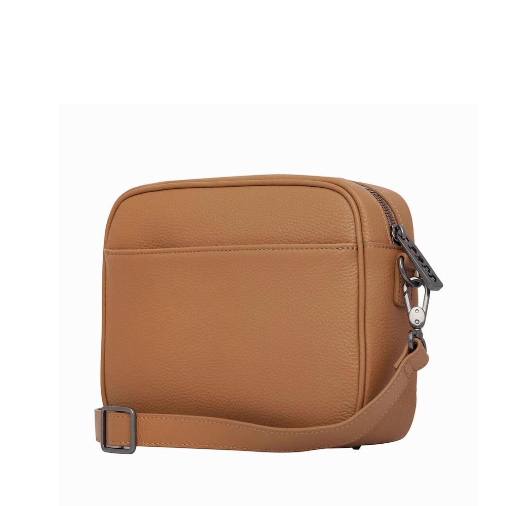 Classic Leather Sidekick Crossbody Bag - Tan Bags Brushed Gunmetal