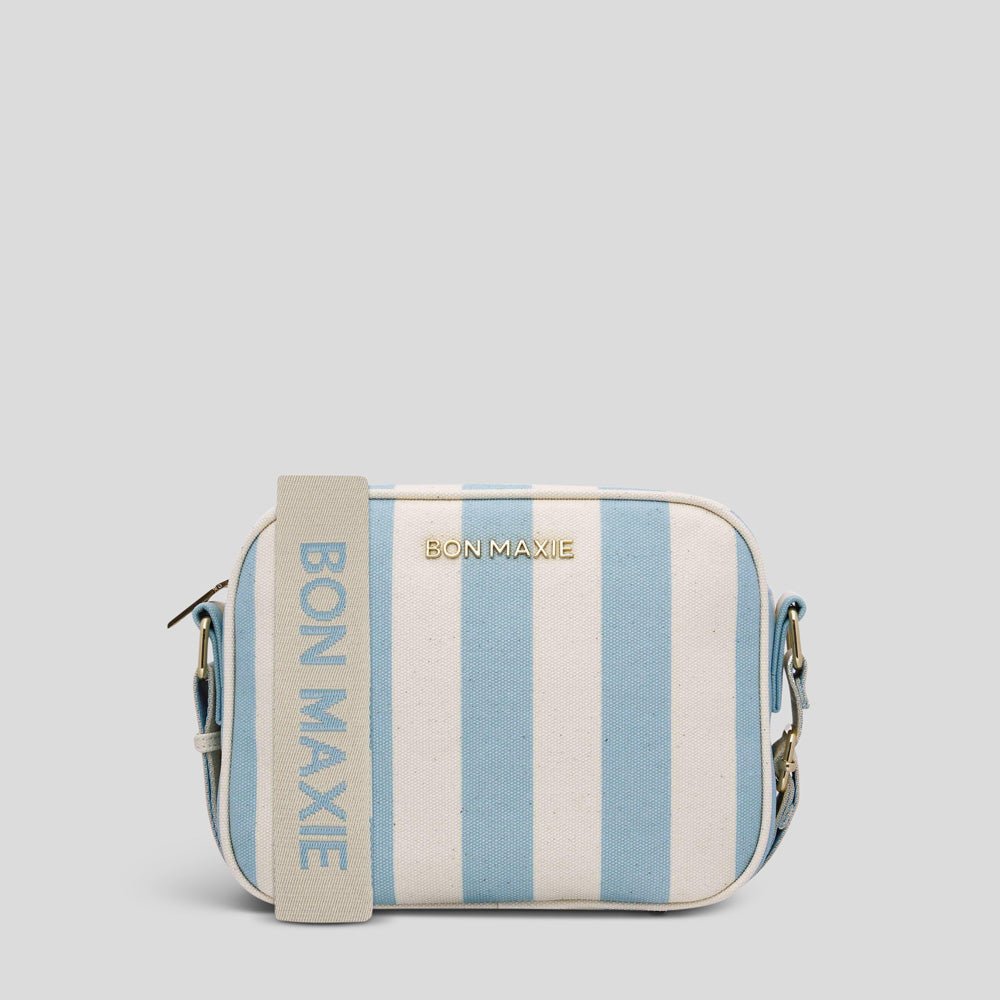 Sidekick Crossbody Bag - Blue Stripe Bags Gold