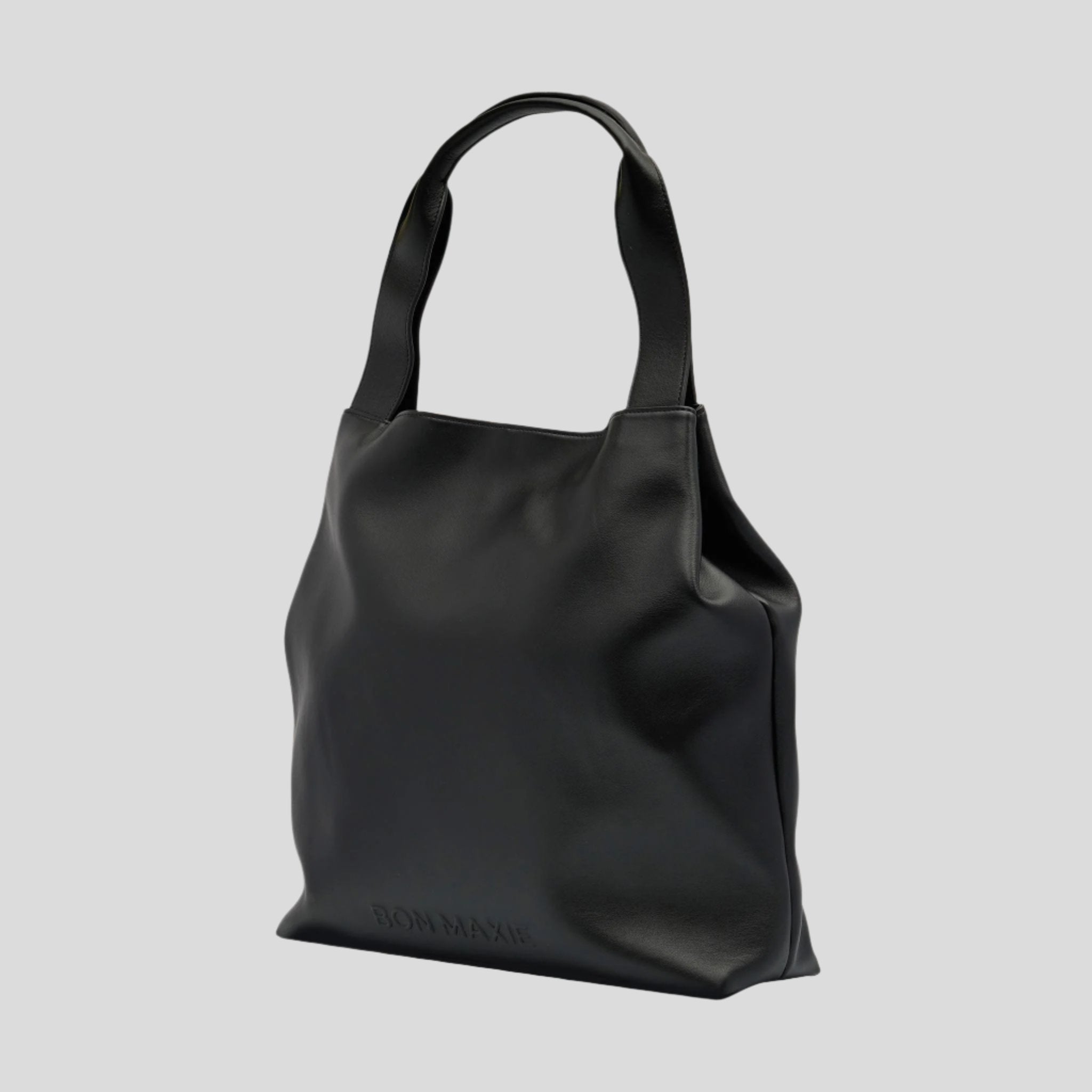 Slouchy Expandable Tote Bag -- Black