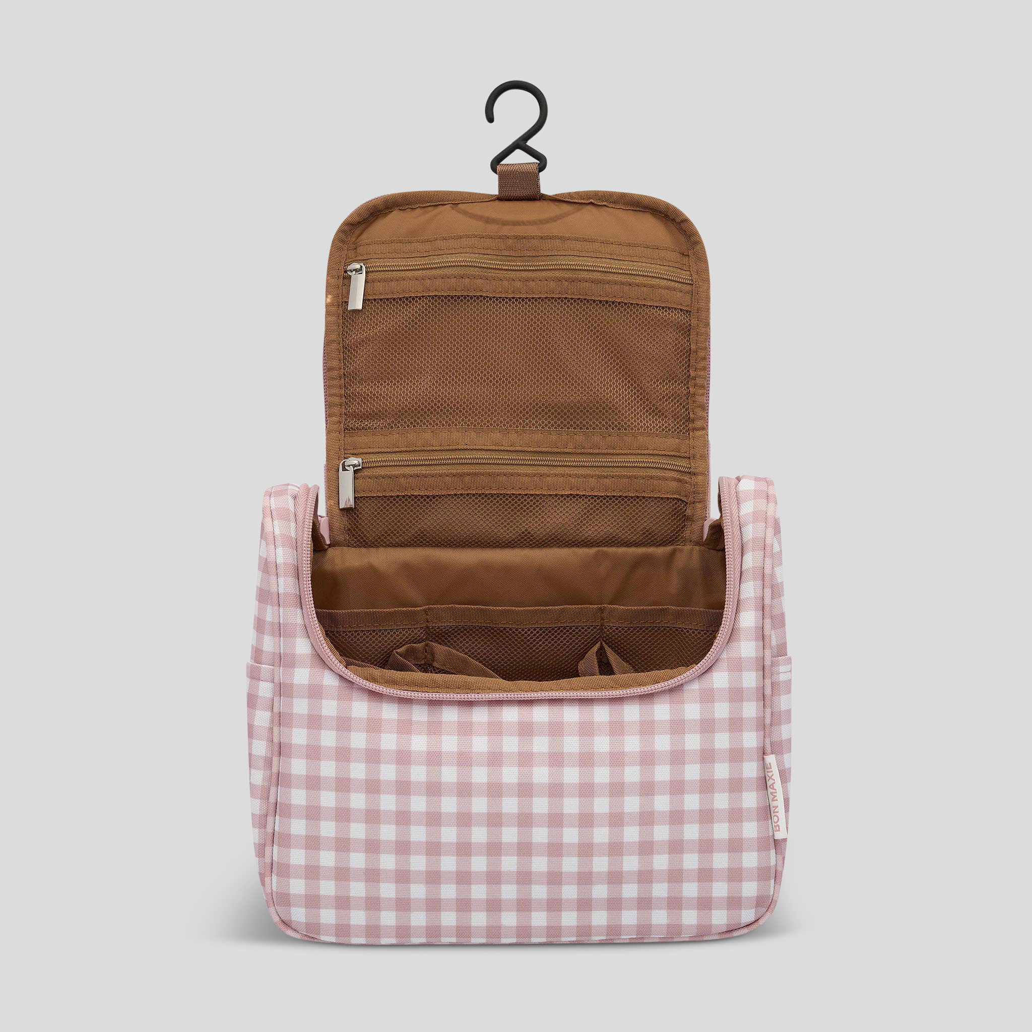 [ORIGINAL] Bon Voyage Travel Toiletry Bag -- Milk Tea Gingham