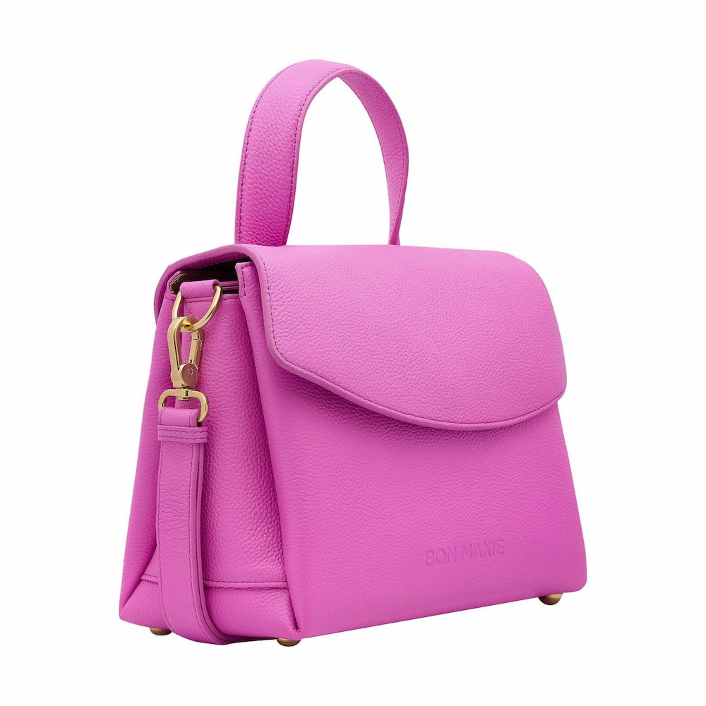 Tryhard Top Handle Bag - Fuchsia Bags Brushed Gold