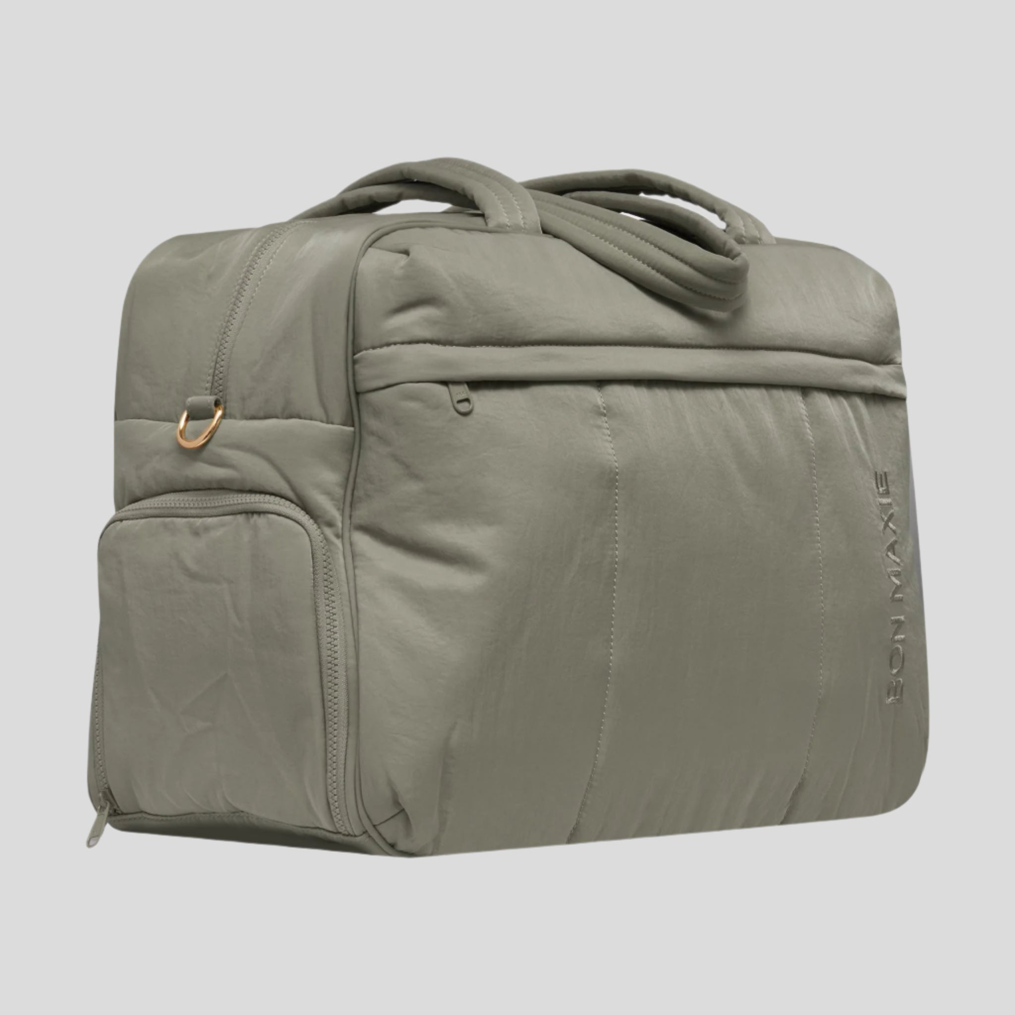 Large Weekender Nylon Duffel Bag -- Sage