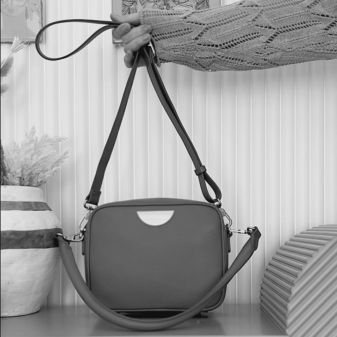 Load video: Bon Maxie Bags Sidekick Crossbody Bag - Black